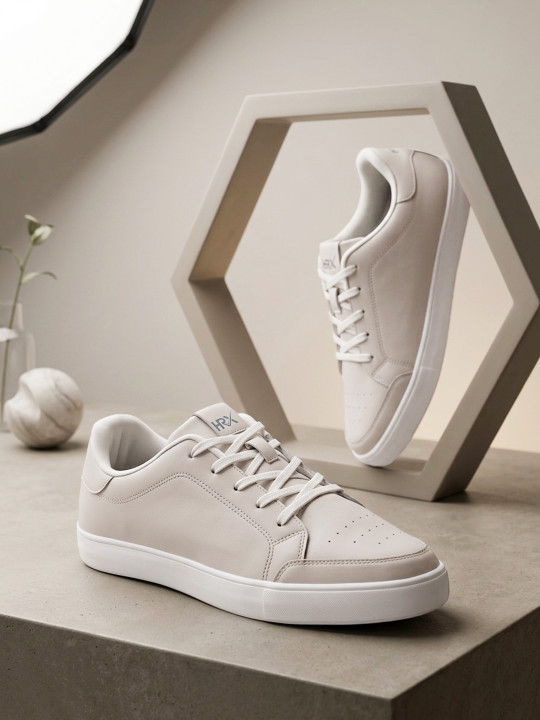 HRX by Hrithik Roshan Men Off White Comfort Insole Sneakers