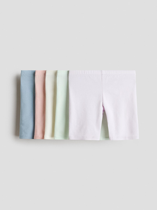 H&M Girls 5-Pack Cotton Cycling Shorts