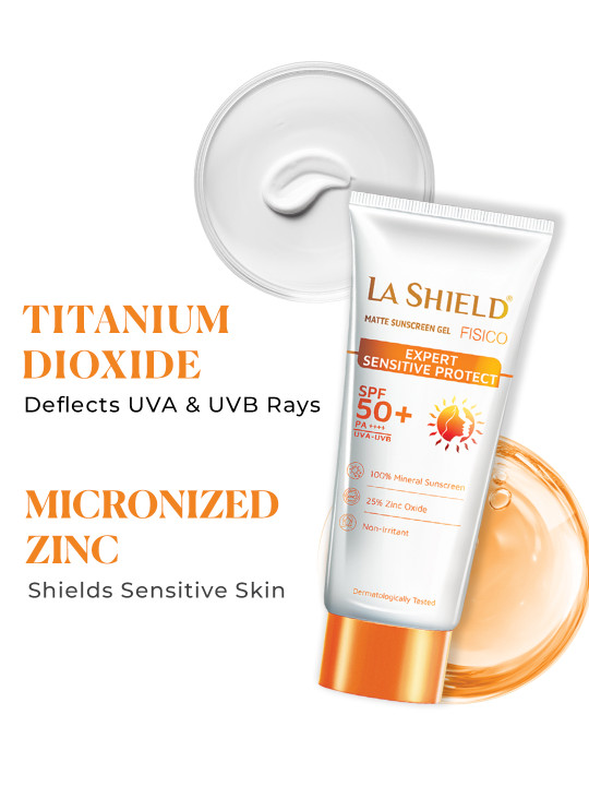 La Shield FISICO Matte Sunscreen Gel - SPF 50+ & PA+++ 50 g