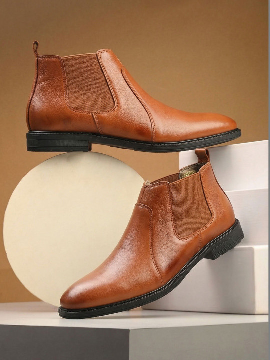 WROC Men Round Toe Slip-On Chelsea Boots
