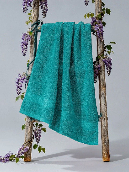 Turquoise Blue 1 Cotton 350 GSM Bath Towel