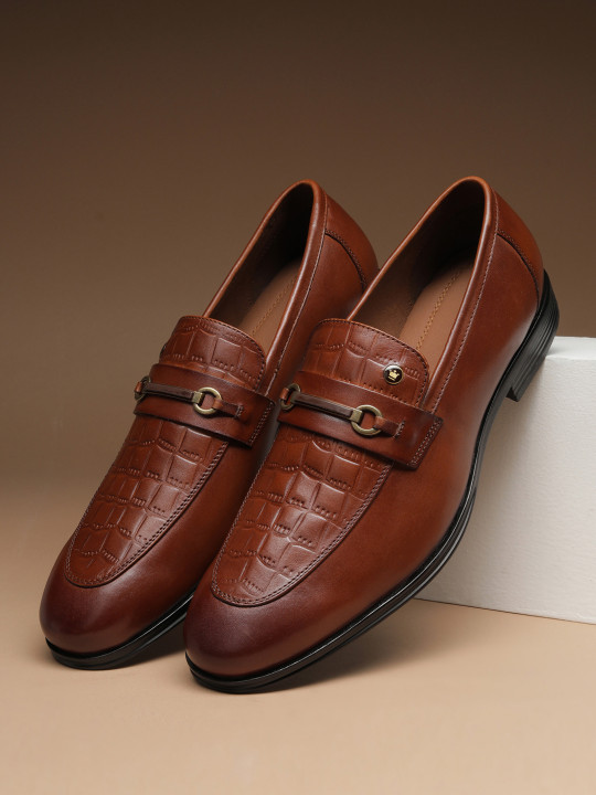 Louis Philippe Men Premium Leather Breathable Anti Slip with Heel Formal Slip-on Shoes