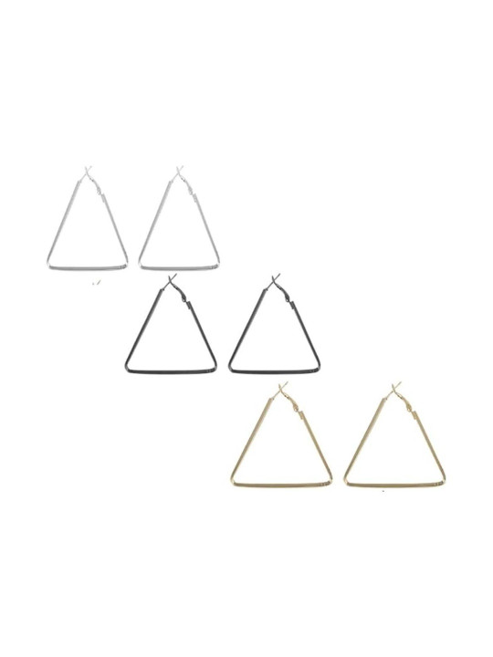Glitzzy Triangular Hoop Earrings
