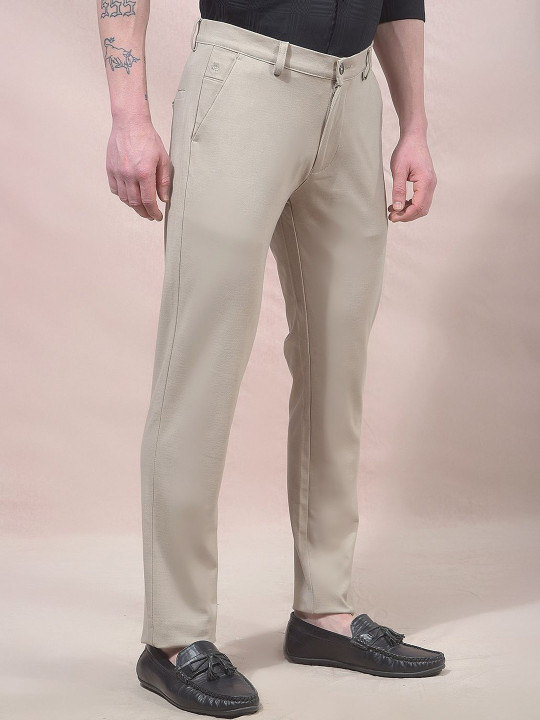 Crimsoune Club Men Slim Fit Easy Wash Chinos Trousers