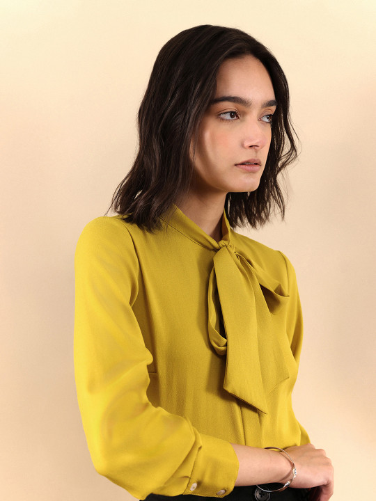 FABLE STREET Women Tie-Up Neck Formal Top