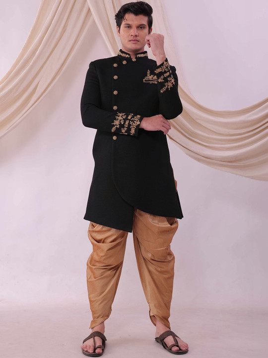 Desibutik Embroidered Mandarin Collar Sherwani