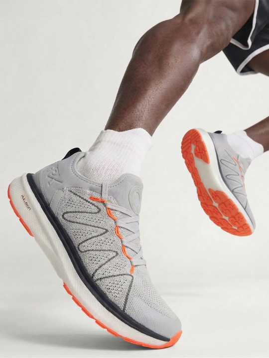 HRX by Hrithik Roshan Men Grey Woven Design PROPULSION Running Shoes