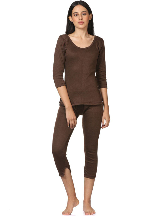 ALFA Women Cotton Round Neck Thermal Set
