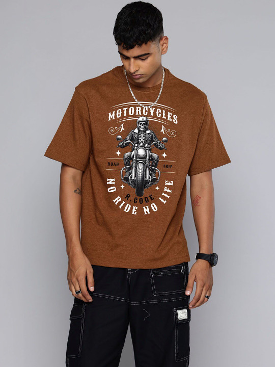 R.Code by The Roadster Life Co. Men Printed T-shirt