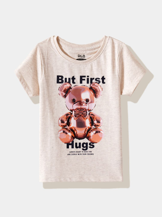 R&B Cotton Round Neck Short Sleeves Tshirts