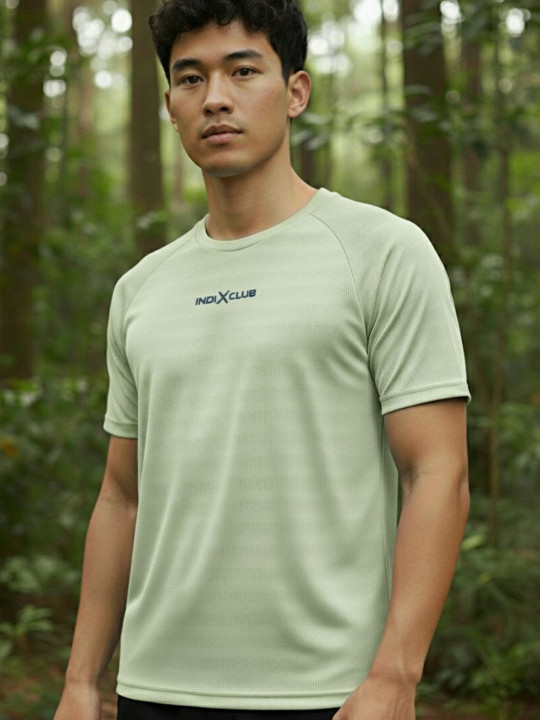 INDICLUB Men Brand Logo T-shirt