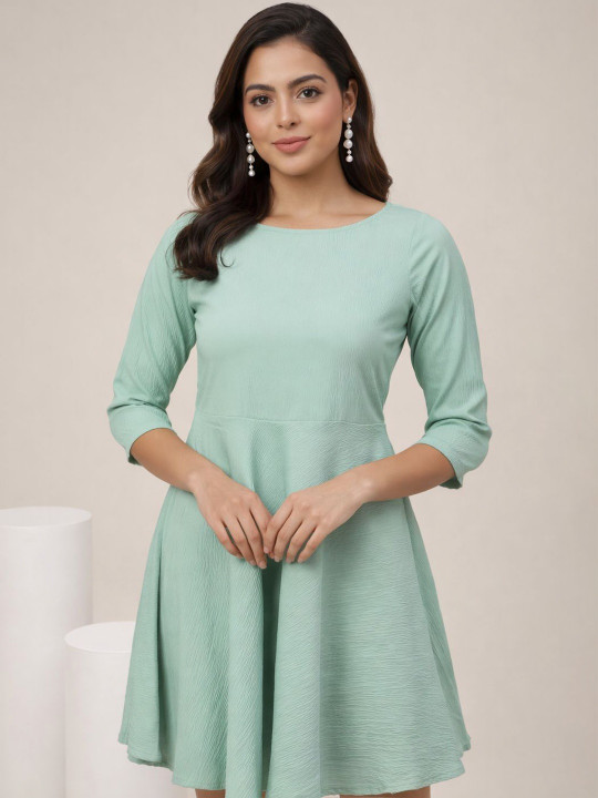 Indian Needle Fit & Flare Dress