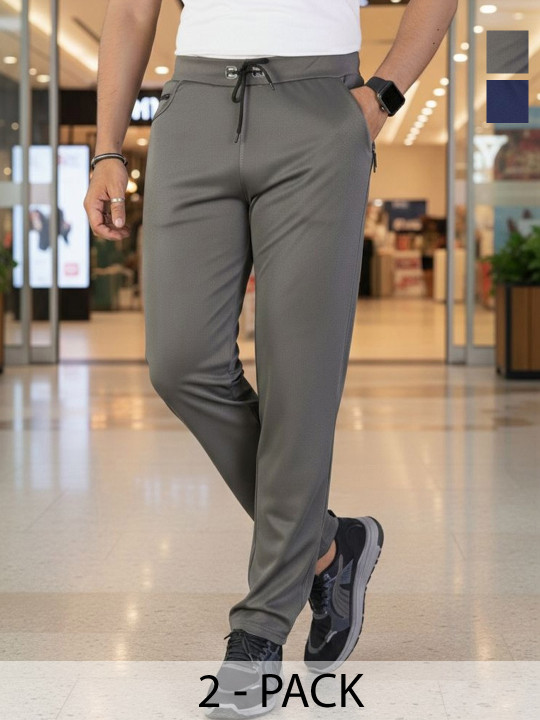 KAIDO Men Pack of 2 Regular Fit Training Track Pants