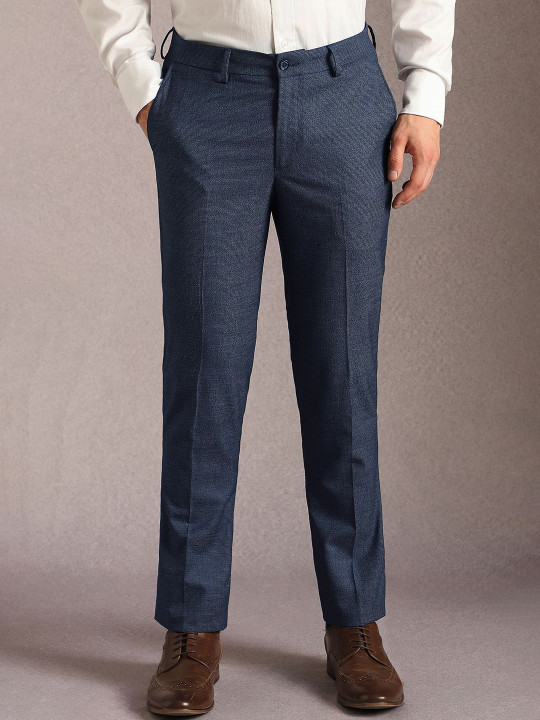 Louis Philippe Men Slim Fit Formal Trousers