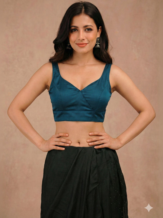 Moda Rapido Solid Saree Blouse