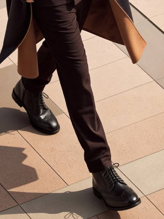 ROSSO BRUNELLO Men Leather Formal Oxfords