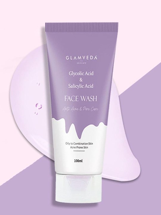 GLAMVEDA Glycolic acid & Salicylic Acid Anti Acne & Pore Core Face Wash -100ml