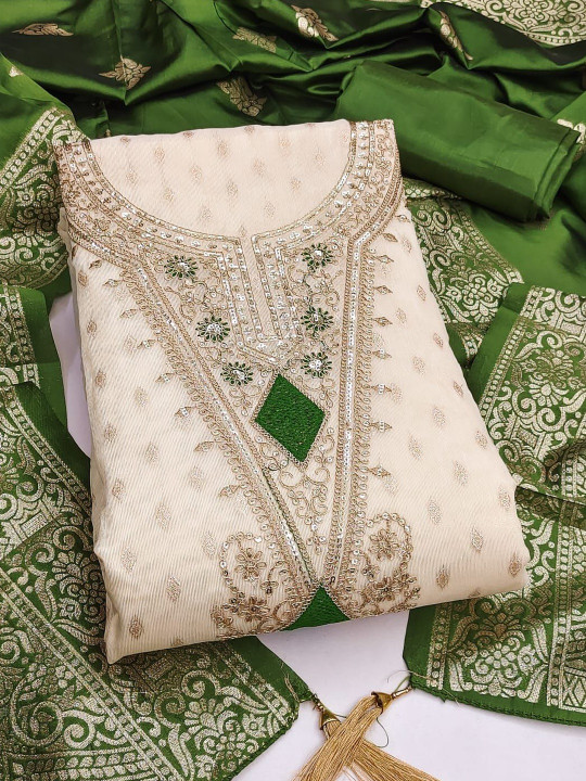 Dhaaga Ghar Embroidered Unstitched Dress Material