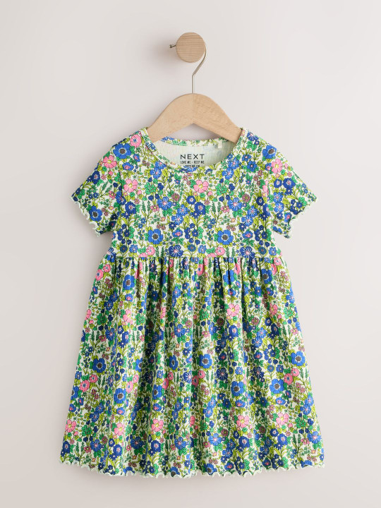 NEXT Girls Floral Printed Fit & Flare Dress