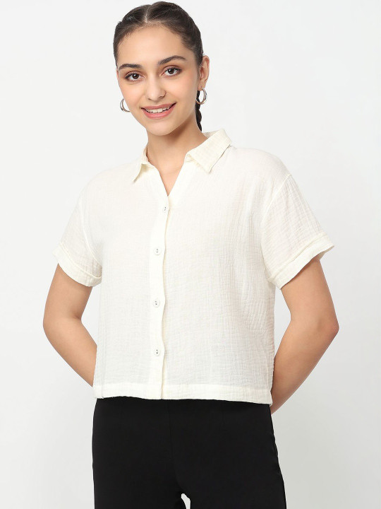 Kraus Jeans Women Slim Fit Casual Shirt
