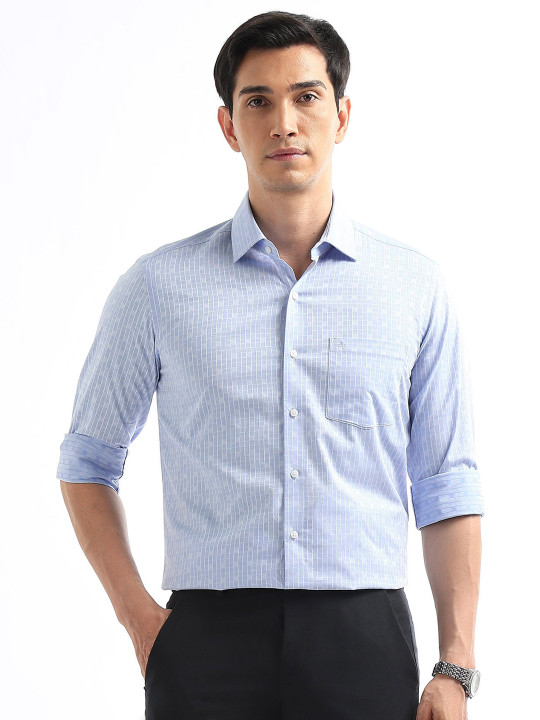 Arrow Manhattan Slim Fit Checked Pure Cotton Formal Shirt