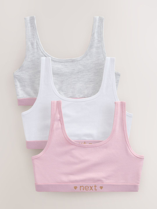 NEXT Pack of 3 Bralette Crop Tops