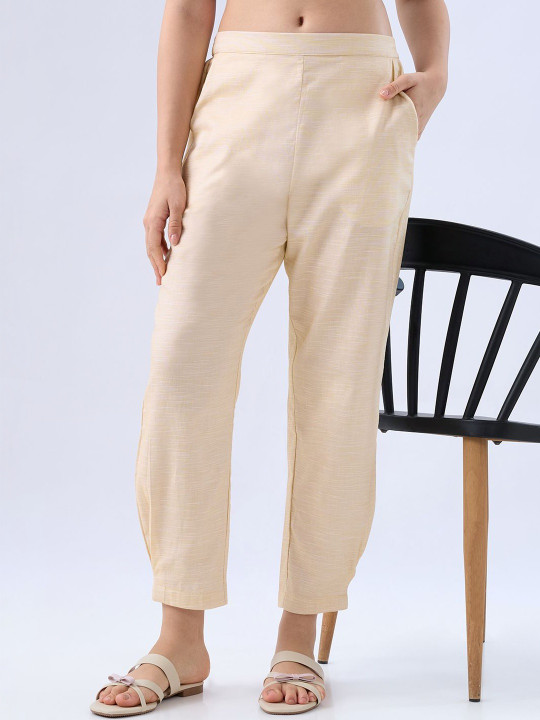 Mystere Paris Cotton Mid-Rise Straight Lounge Pants