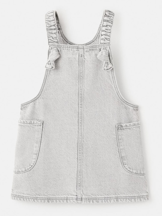 Mango Kids Girls Bow Pinafore Dress
