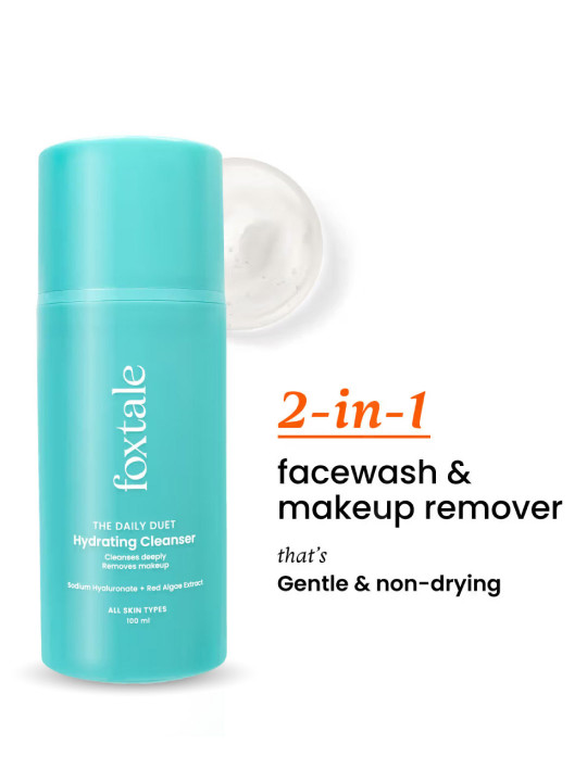 FoxTale Foxtale Hydrating Gentle Face Wash cum Make-up Remover with Hyaluronic Acid - 100ml