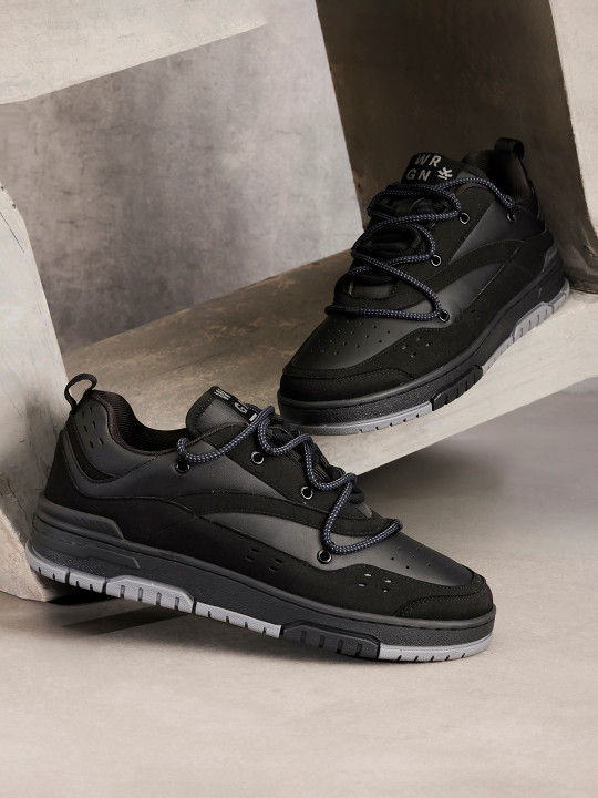 WROGN Men Colourblocked PU Sneakers