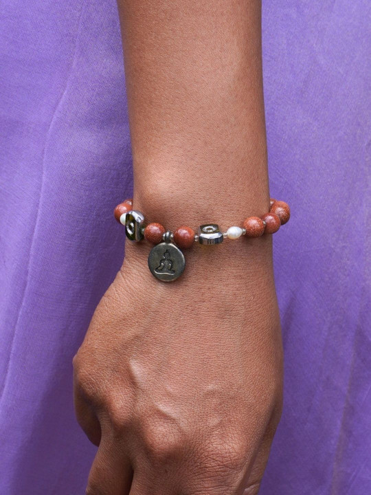Love Rocks Unisex Bali Sandstone Crystal Bracelet