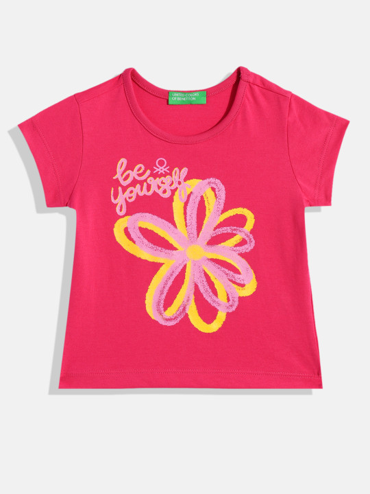 United Colors of Benetton Girls Printed T-shirt