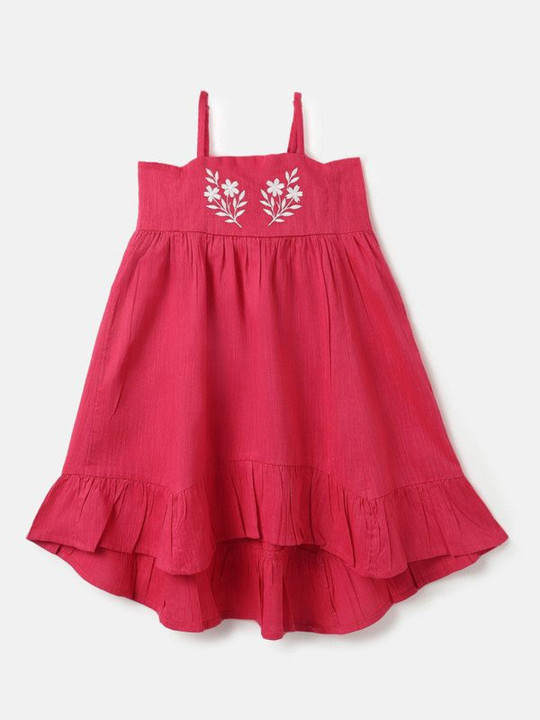 United Colors of Benetton Embroidered Off-Shoulder A-Line Midi Dress