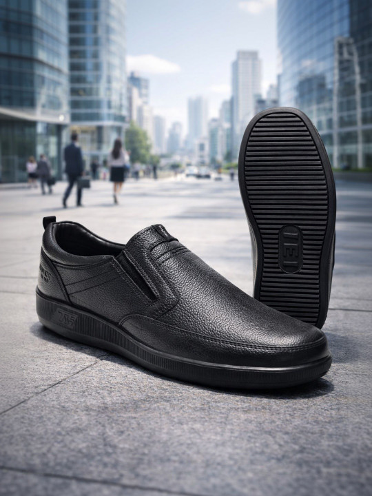 TSF Men Leather Round Toe Shoes Formal Slip On