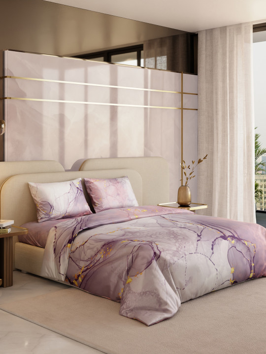 Stoa Paris Louvre Collection Beneath Lavender Skies AC Room 150 GSM Satin King Comforter