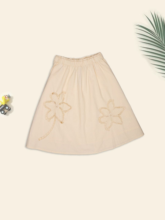 Pantaloons Junior Girls Cotton Floral Knee Length A-Line Skirt