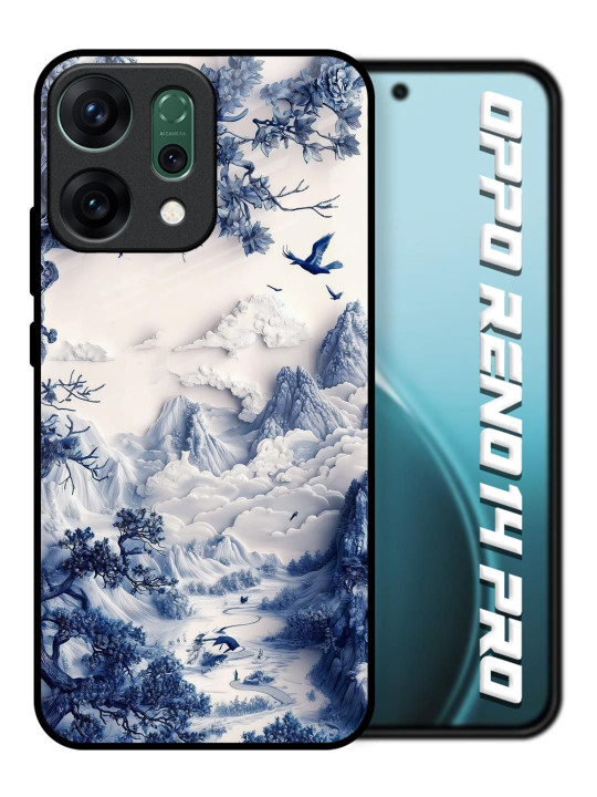 QRIOH Abstract Printed Oppo Reno14 Pro 5G Back Case Mobile Accessories