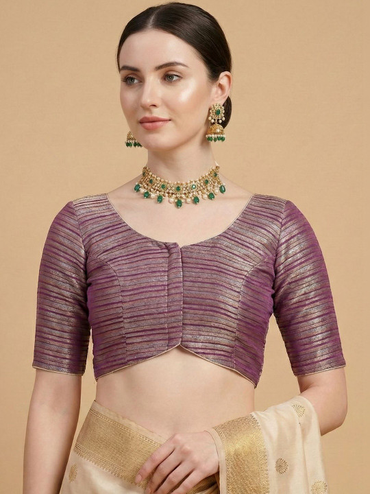 SALWAR STUDIO Woven Design Saree Blouse