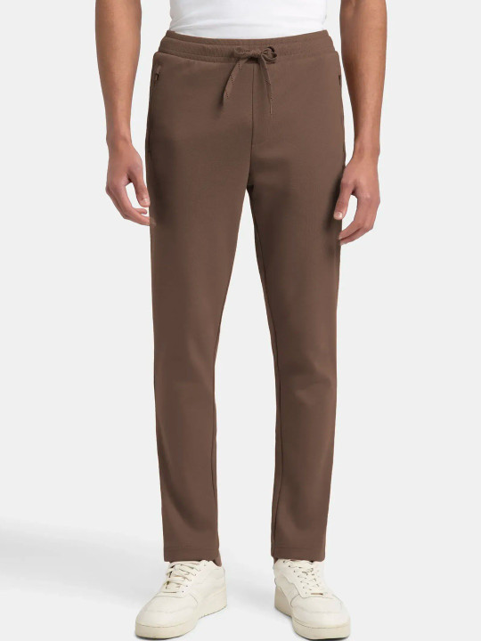Jockey Super Combed Cotton Rich Pique Slim Fit Trackpant with Side Zipper Pockets-AM44