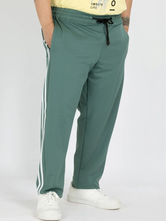 WHATZ Men Plus Size Side Stripe Activewear Trackpants