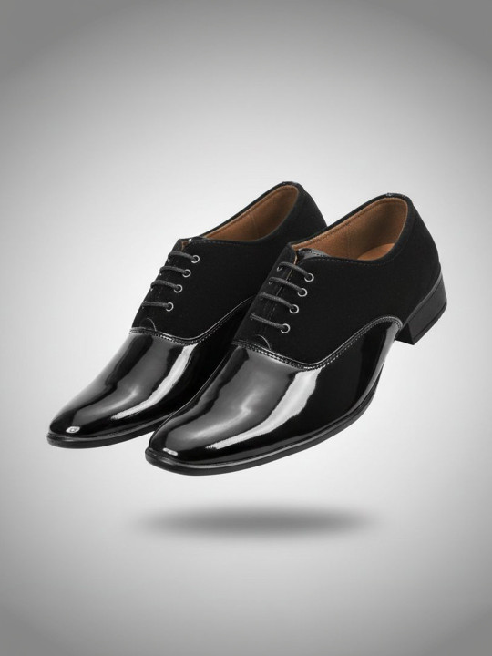Forssil Patent Men Round Toe Oxfords Formal Shoes
