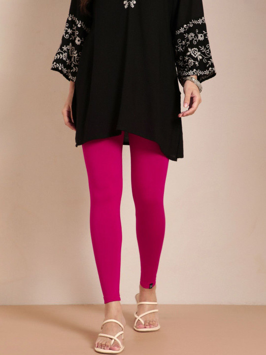 TWIN BIRDS Women Super Stretch Soft Viscose Elastane Ankle Length Leggings