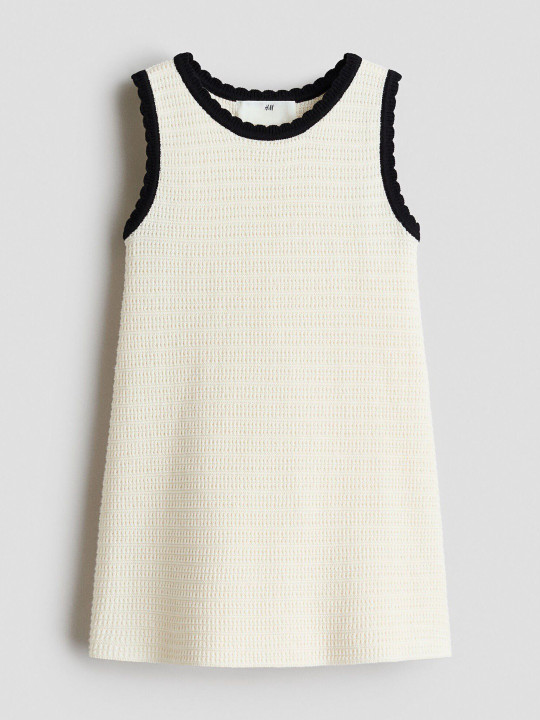 H&M Girls Textured Cotton Dress
