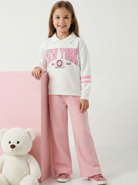 Trendyol Girls Printed T-shirt with Trousers