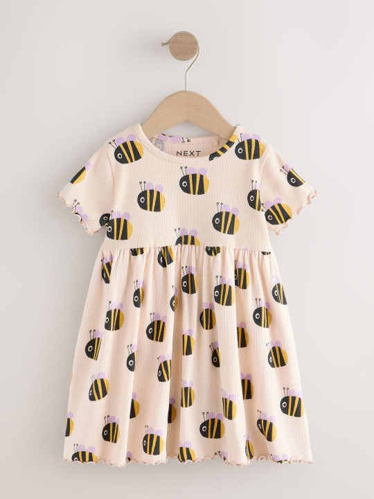 NEXT Infant Girls Printed Fit & Flare Dress