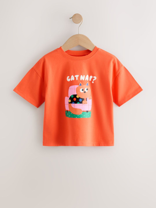 NEXT Girls Printed Pure Cotton T-shirt
