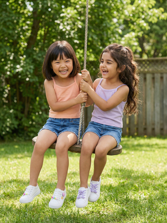 Nauti Nati Girls Pack of 2 Pure Cotton Tops