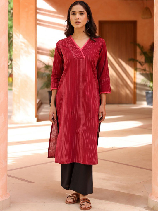 anayna Women Dobby Kurta