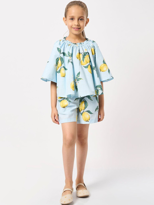 Ed-a-Mamma Girls Printed Top with Shorts