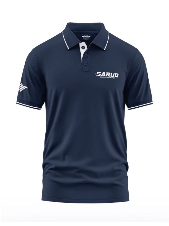 Warrior World Men Brand Logo Printed Polo Collar T-shirt